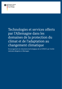 Technologie par l`Allema domaines d climat et de changemen