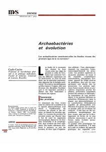 Archaebactéries et évolution - iPubli