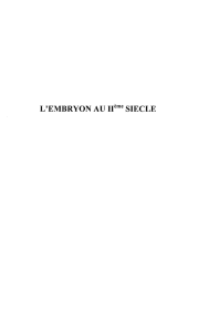 L`EMBRYON AU IIème SIECLE