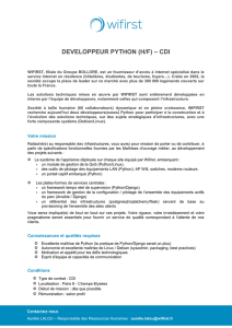 developpeur python (h/f) – cdi