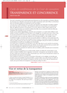 transparence et concurrence