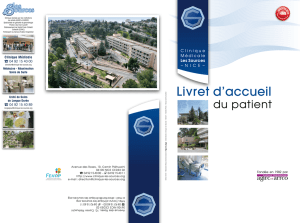 Livret d`accueil - Hôpital Privé Gériatrique Les Sources Nice