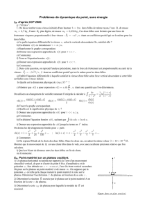 Problèmes de dynamique, sans énergie - Jean