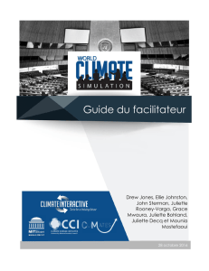 Planifier un événement World Climate