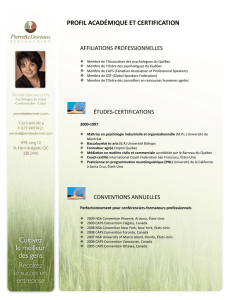 profil académique et certification