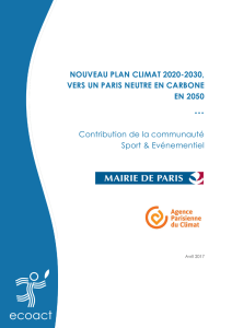 NOUVEAU PLAN CLIMAT 2020-2030, VERS UN PARIS NEUTRE