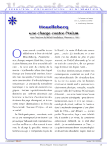Houellebecq : une charge contre l`Islam - Reseau