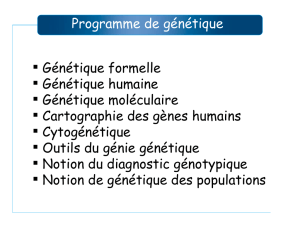 Introduction à l`étude de la génétique