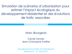 Simulation de scénarios d`urbanisation pour estimer l`impact