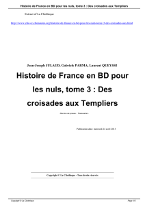 Histoire de France en BD pour les nuls, tome 3 : Des croisades aux