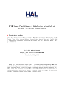 POP-Java: Parallélisme et distribution orienté objet - HAL