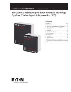 Instructions d`installation pour Eaton Innovative Technology