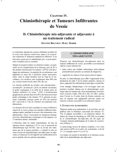 Chimiothérapie et Tumeurs Infiltrantes de Vessie