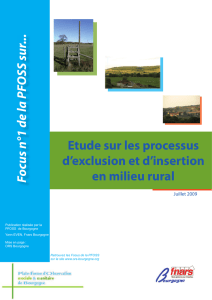 Etude sur les processus d`exclusion et d`insertion en milieu rural