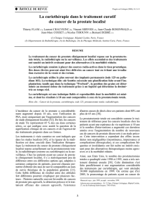 La curiethérapie dans le traitement curatif du cancer de