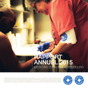 RAPPORT ANNUEL 2015 - Médecins du Monde Luxembourg
