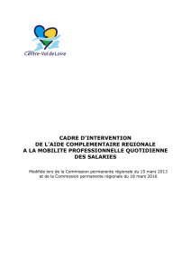 Mobillico 2016 Cadre d`intervention - Région Centre