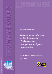 Prévention des infections en établissements d