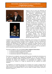 Interactions médicamenteuses avec la - RVH