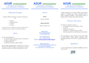 plaquette AZUR environnement - Cabinet Barbanson Environnement