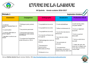 PROGRAMMATION Etude de la langue CE2 2016
