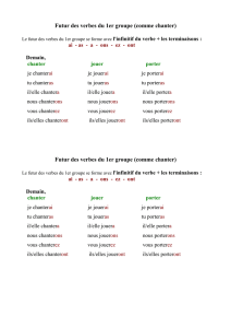 Futur des verbes du 1er groupe (comme chanter)