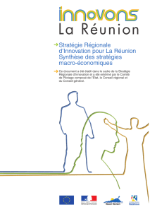 Stratégie Régionale d`Innovation pour La Réunion Synthèse des