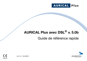 AURICAL Plus avec DSL v. 5.0b Guide de référence
