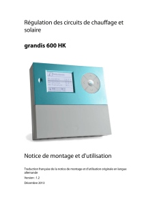 Régulation des circuits de chauffage et solaire
