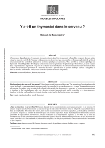 Y a-t-il un thymostat dans le cerveau