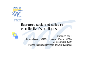 Économie sociale et solidaire et collectivités publiques