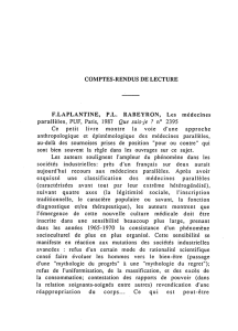 COMPTES-RENDUS DE LECTURE F.LAPLANTINE, P.L.