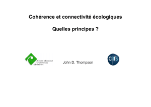 Coherence et connectivite écologique : Principes