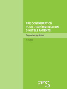 Pré configuration pour l`expérimentation d`hôtels