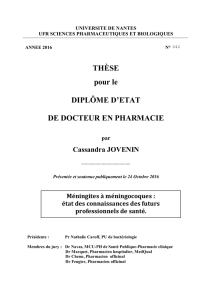 état des connaissances des futurs professionnels de santé.