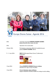 Europa Donna Suisse - Agenda 2016