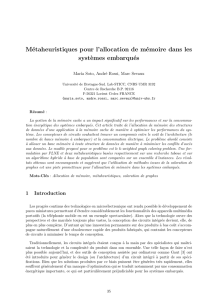 Métaheuristiques pour l`allocation de mémoire dans les - Lab