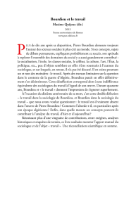 Bourdieu et le travail - Presses Universitaires de Rennes