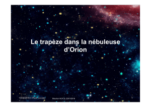 Le Trapèze dans la nébuleuse d`Orion