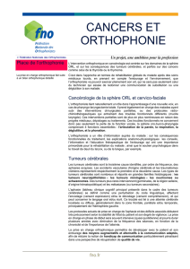 Cancers et orthophonie - Fédération Nationale des Orthophonistes