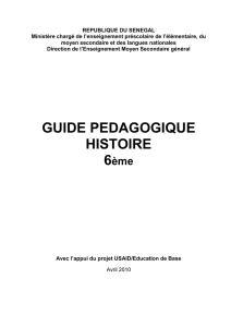 guide pedagogique histoire - Sen