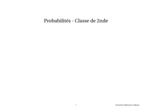 Probabilités - Classe de 2nde
