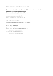 Solution – Arithmétique – Nombres Premiers entre Eux