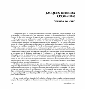 jacques derrida (1930-2004) derrida da capo