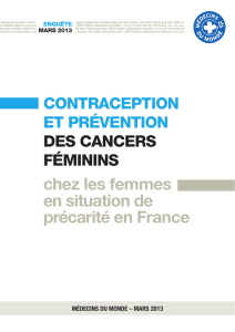 Contraception et prévention des cancers féminins chez les femmes