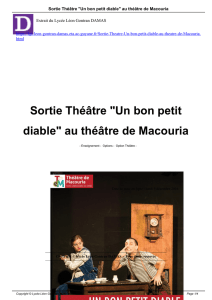 Sortie Théâtre "Un bon petit diable" au théâtre de Macouria