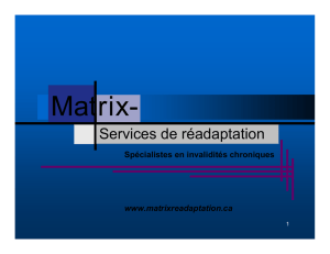 Matrix – Services de réadaptation Inc.