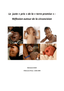 Le "juste" prix de la "terre promise":Réflexion autour de la circoncision