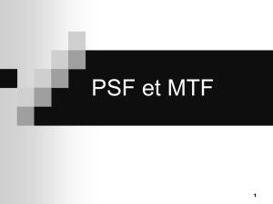 PSF et MTF