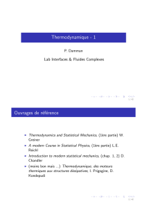 Thermodynamique - 1 Ouvrages de référence